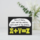 Problem Funny Math Postkarte (Stehend Vorderseite)