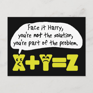 Problem Funny Math Postkarte