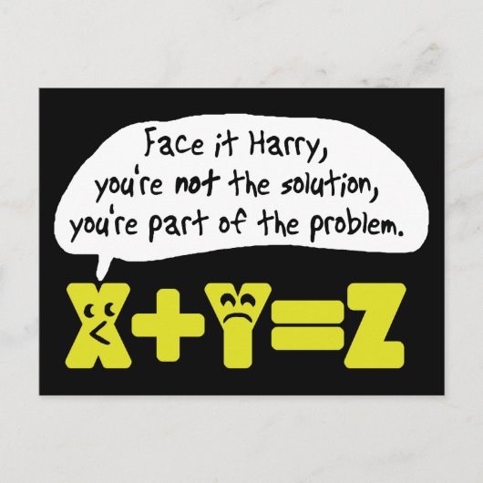 Problem Funny Math Postkarte (Vorderseite)