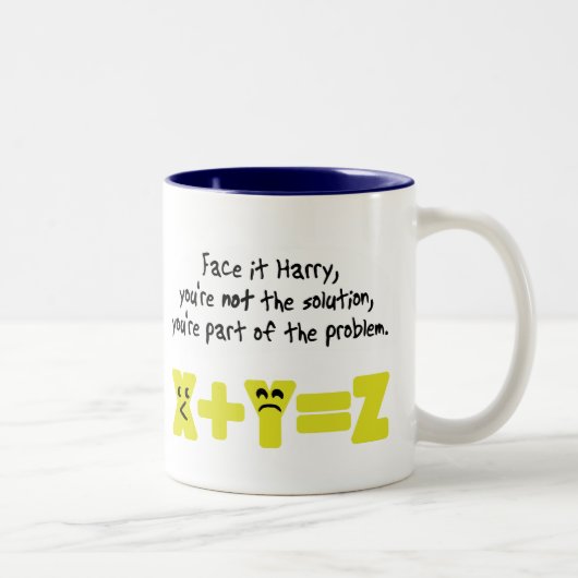 Problem Funny Math Zweifarbige Tasse (Rechts)