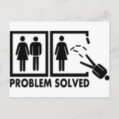 Problem gelöst - Mann Postkarte (Vorderseite)