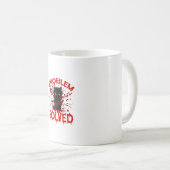 Problem gelöst Schwarze Katze Kaffeetasse (VorderseiteRechts)