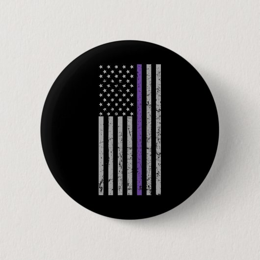 Problem Heimer Usa Flag Lila Streifen Button (Vorderseite)