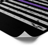 Problem Heimer Usa Flag Lila Streifen Poster (Ecke)