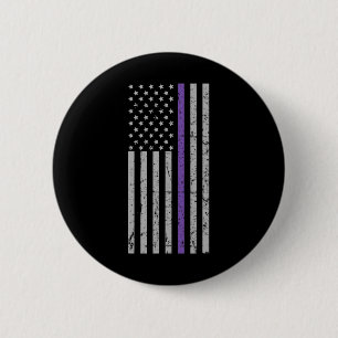 Problem Heimer USA-Flagge violetter Streifen Button