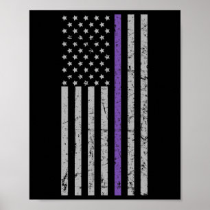 Problem Heimer USA-Flagge violetter Streifen Poster