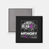 Problem Lila Ribbon Brain Puzzle Heimer Awarenes Magnet (Vorderseite/Rückseite)
