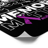 Problem Lila Ribbon Brain Puzzle Heimer Awarenes Poster (Ecke)