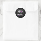 Problem Lila Ribbon Brain Puzzle Heimer Awarenes Runder Aufkleber (Tasche)
