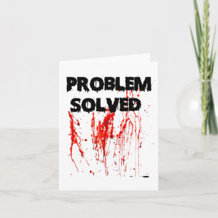 Problem löst Halloween Bloody Karte