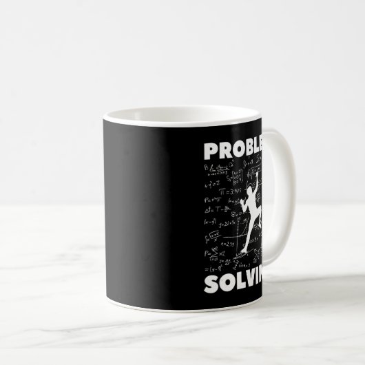 Problem Lösung Climber Geschenk Rock Klettern Boul Kaffeetasse (VorderseiteRechts)