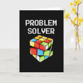 Problem Lösung Puzzle Cube Math Nerd Karte (Gelbe Blume)