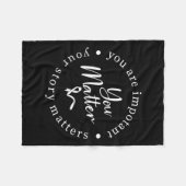 Problem Mental Health Awareness Warrior Counselor Fleecedecke (Vorderseite (Horizontal))