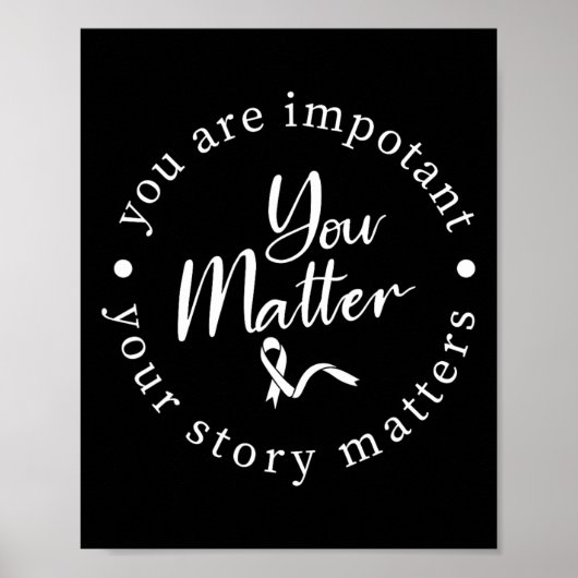 Problem Mental Health Awareness Warrior Counselor Poster (Vorne)