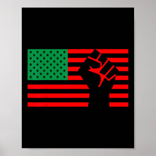 Problem mit dem schwarzen Leben - die Flagge der A Poster