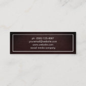 Problem mit der weißen Grenze Mini Visitenkarte (Rückseite)