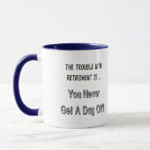 Problem mit Ruhestands-Geschenken und T - Shirts Tasse (Links)