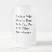Problem mit Sozialismus Mattglas Bierglas (Vorderseite Links)