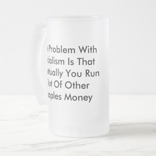 Problem mit Sozialismus Mattglas Bierglas (Vorderseite Links)