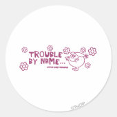 Problem nach Namen Runder Aufkleber (Vorderseite)