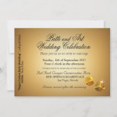 PROBLEM NUR Casino Style Wedding Paper: Glanz Einladung (Rückseite)