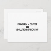 Problem Plus Kaffee Postkarte (Vorne/Hinten)