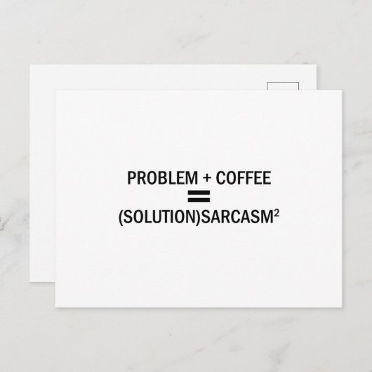 Problem Plus Kaffee Postkarte (Vorne/Hinten)