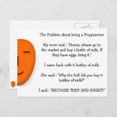 Problem, Programmierer zu sein Funny Mama Joke Postkarte (Vorne/Hinten)