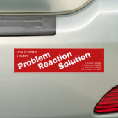 Problem-Reaktions-Lösung (die Hegelian Dialektik) Autoaufkleber (Auf Auto)