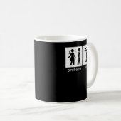 Problem Scheidung gelöst lustige Scheidung Hirsche Kaffeetasse (VorderseiteRechts)