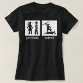 Problem Scheidung gelöst lustige Scheidung Hirsche T-Shirt (Design vorne)