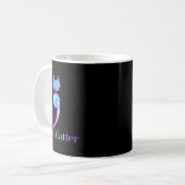 Problem Semicolon Cat Suicide Bewusstsein Kaffeetasse (Vorderseite Links)