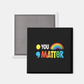 Problem Semicolon Mental Health Warrior Solidaritä Magnet (Vorderseite/Rückseite)