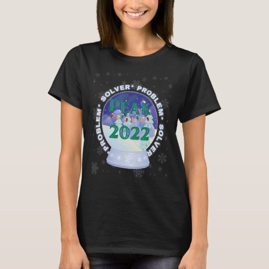 Problem Solver 2022 Hochsaison Vintager Schneefall T-Shirt (Vorderseite)