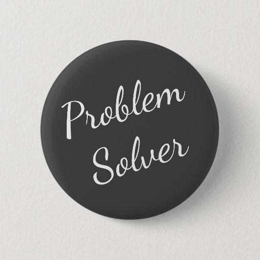 Problem Solver Button grau weiß (Vorderseite)