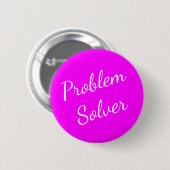 Problem Solver Button Magenta White (Vorne & Hinten)