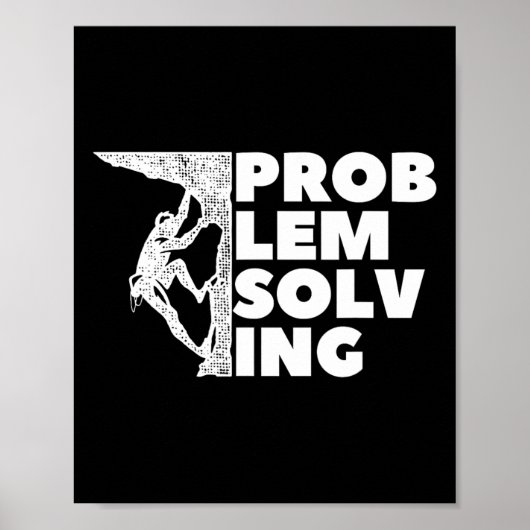 Problem Solving Climber Gift, Rock Climbing, Bould Poster (Vorne)