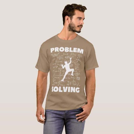 Problem Solving Climber Rock Climbing T-Shirt (Vorne ganz)