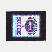 Problem Suizidprävention Bewusstsein Amerikanische Fleecedecke (Vorderseite (Horizontal))