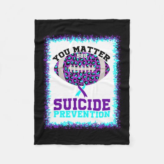 Problem Suizidprävention Bewusstsein Amerikanische Fleecedecke (Vorderseite)