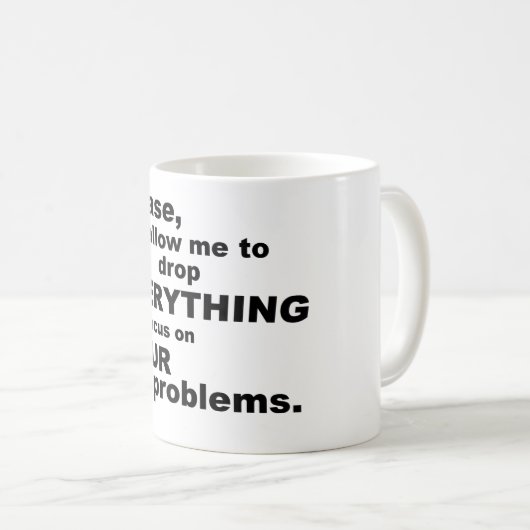 Problem-Tasse Kaffeetasse (VorderseiteRechts)