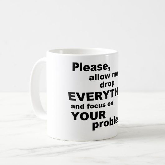 Problem-Tasse Kaffeetasse (Vorderseite Links)