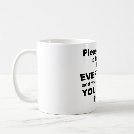 Problem-Tasse Kaffeetasse (Links)