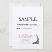 PROBLEM traditionelle geometrische Dreiecke Einladung (Rückseite)