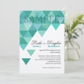 PROBLEM traditionelle geometrische Dreiecke Einladung (Stehend Vorderseite)