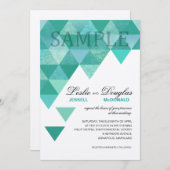 PROBLEM traditionelle geometrische Dreiecke Einladung (Vorne/Hinten)