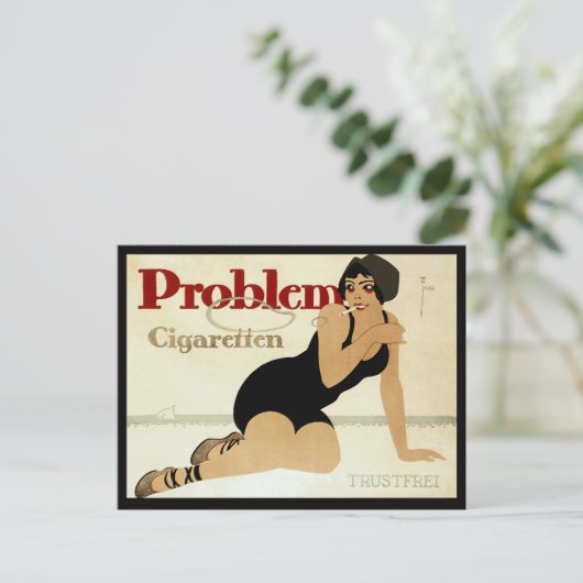 Problem Zigarettenanzeige Postkarte (Stehend Vorderseite)