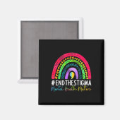 Probleme beenden das Stigma Rainbow Boho 1 Magnet (Vorderseite/Rückseite)