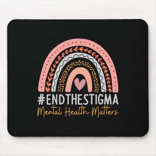 Probleme beenden das Stigma Rainbow Boho Mousepad (Vorne)