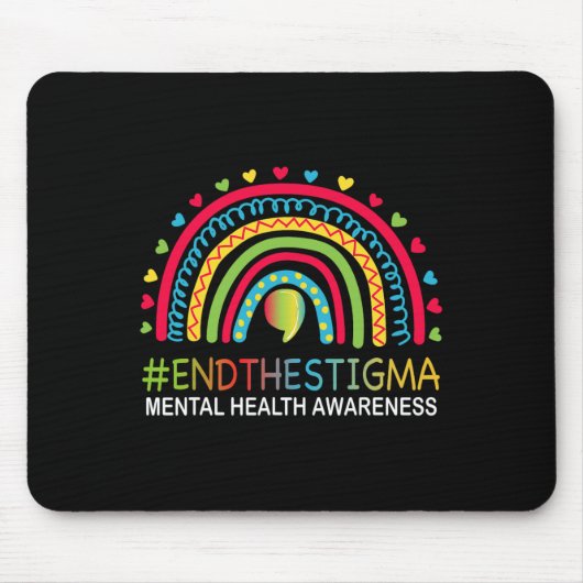 Probleme beenden das Stigma Rainbow Boho Mousepad (Vorne)